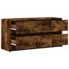 TV Cabinet with LED Lighting Smoked Oak Finish 100 x 34 x 50 cm