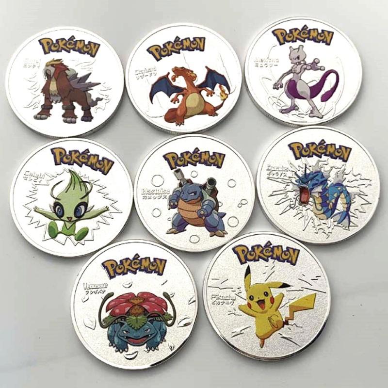 Pokemon Anime Gold Coin Game Commemorative Coin Pikachu Collection- Cute Decorative Piece