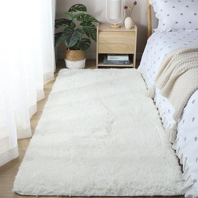 Silk and Wool Tie-Dye Plush Bedroom Rug