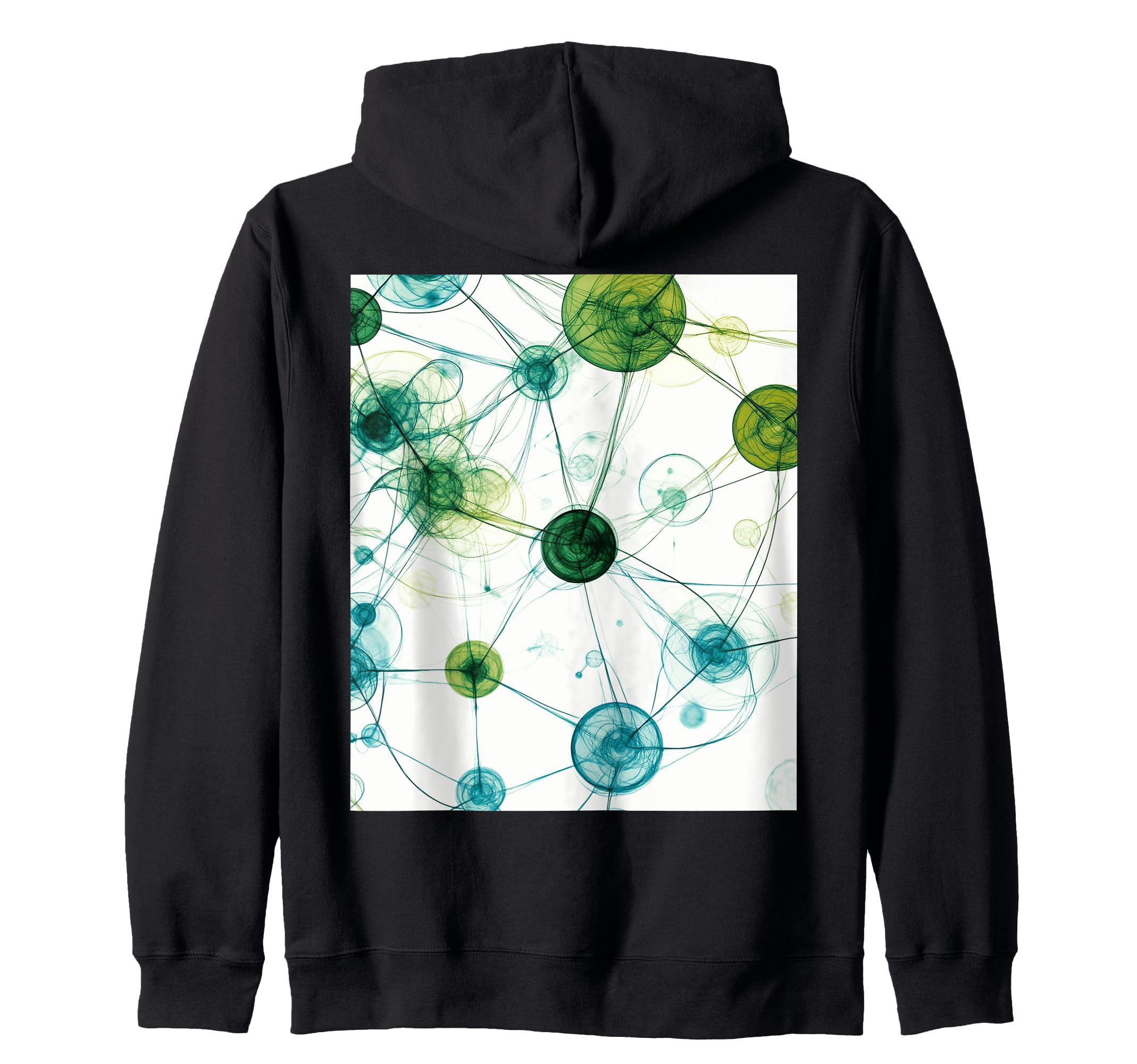 

Abstract Molecular Network Art Science Zip Hoodie