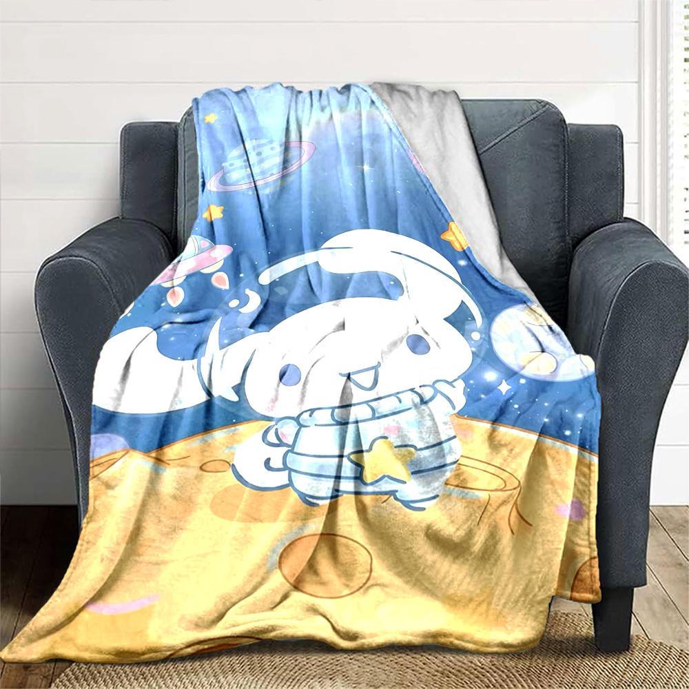 1pc space explorer blanket Lightweight Flannel Throw for Sofa Bed Travel Camping Livingroom Office Couch Chair