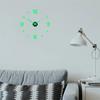 EW Kreative Einfache Leuchtende Digitale Uhr Europäischer Stil DIY Stille Wanduhr Arbeitszimmer Wohnzimmer Lochfreier Wandaufkleber Uhr