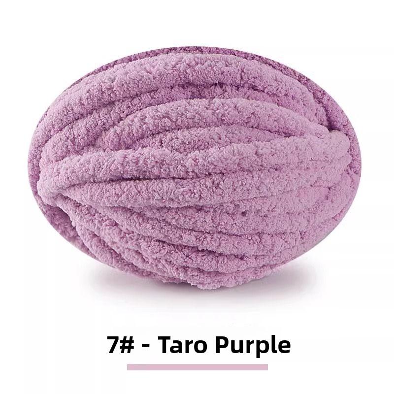 Handmade DIY Rainbow Adient Yarn Scarf Tail Line Finger Knitting Cozy Nest Cuion Thi Ice Strip Yarn