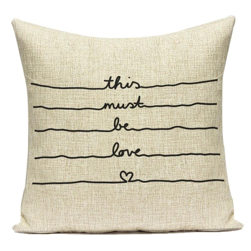 Modern Home Decoration Letter Home Sweet Home Decorative Pillows Case Polyester Cushion Cover For Living Room Capa Almofadas