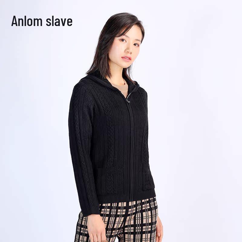 YANU Hooded Striped Merino Wool Blend Knit Sweater