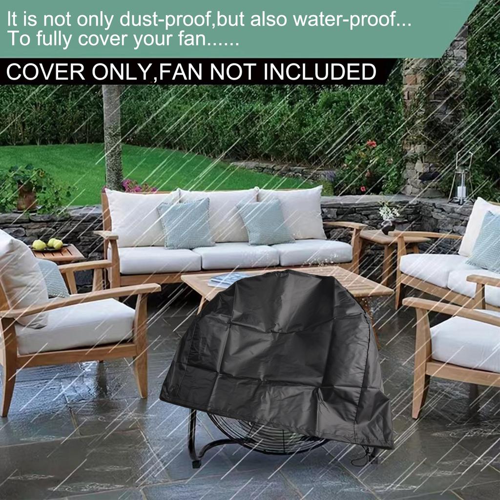 1 Pcs Round Foldable Industrial Electric Fan Cover Oxford Cloth Fan Cover Sun Protection Dust Cover Storage Bag