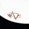 Super Fresh Wavy Micro Inlaid For Women Joint Finger Ring Jewelry Lady Dress Celebration Gathering Parent Child RingTrendy Finger Ring