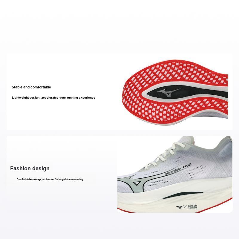 Mizuno Wave Rebellion Pro 2 Удобные Низкие Беговые Кроссовки для Соревнований Унисекс Беговые Кроссовки Белые U1GD241701 39