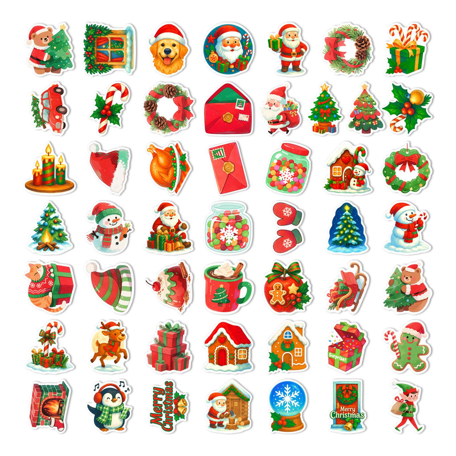 

50 Popular Christmas Stickers For Luggage, Laptops, And Phones One Size