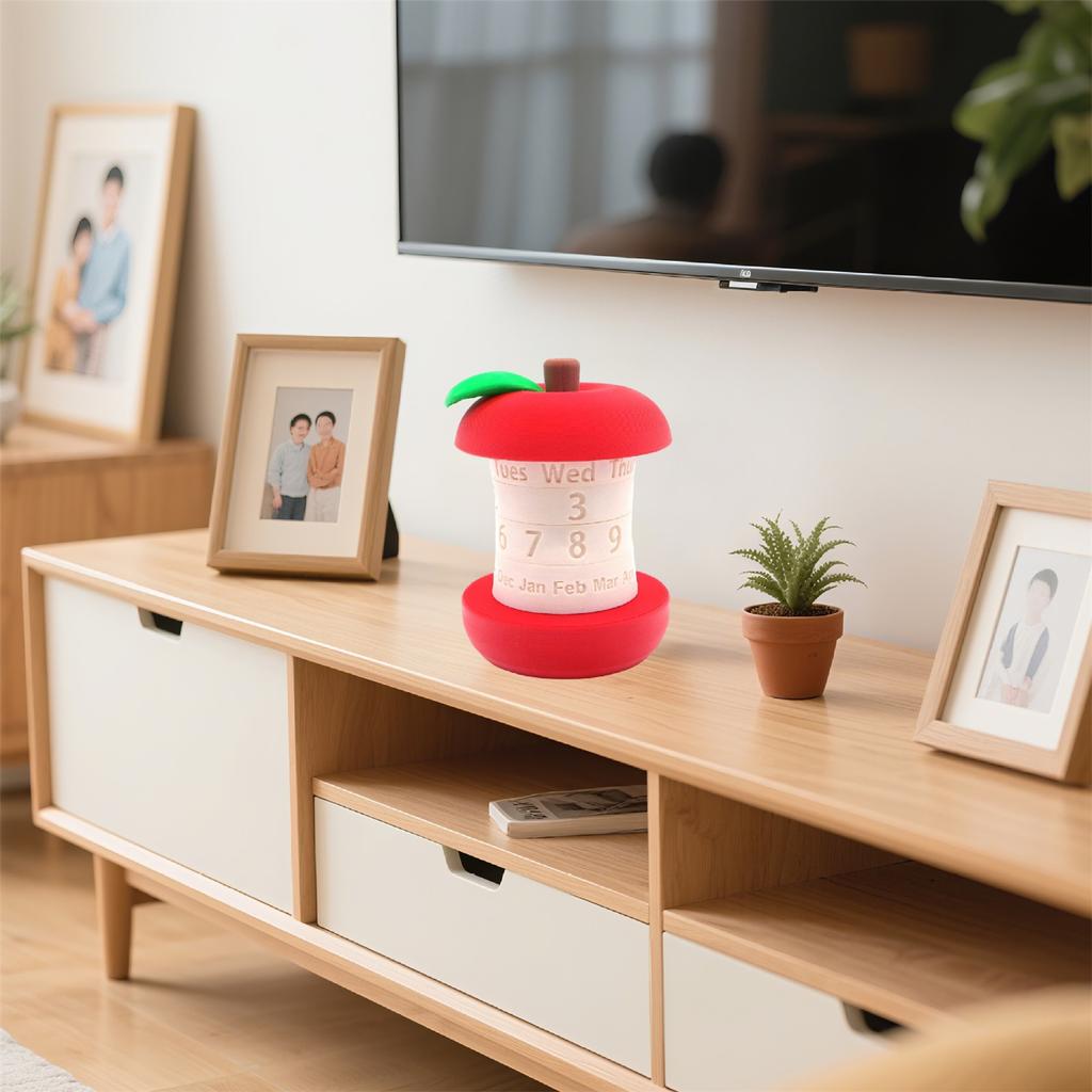 3D Printed Rotating Calendar Creative Perpetual Calendar Desktop Decoration Ornaments Fruit Shape Suitable For Home Or Environmental Display