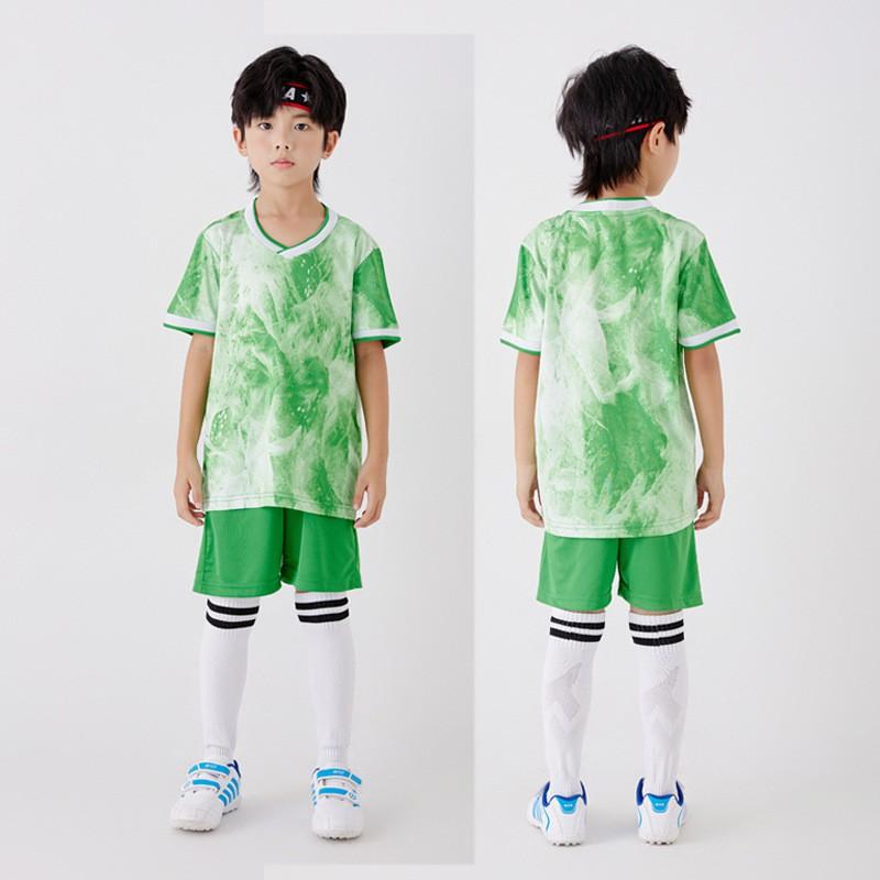 Kids Soccer Jersey Set Short Sleeve Team Uniform Boys Girls Kindergarten School Sports Performance