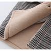 Cappotto Tweed da Ragazza Autunno e Inverno da Donna Giacca a Quadri con Cappuccio da Bambina Imbottita e Ispessita Cappotto per Bambini