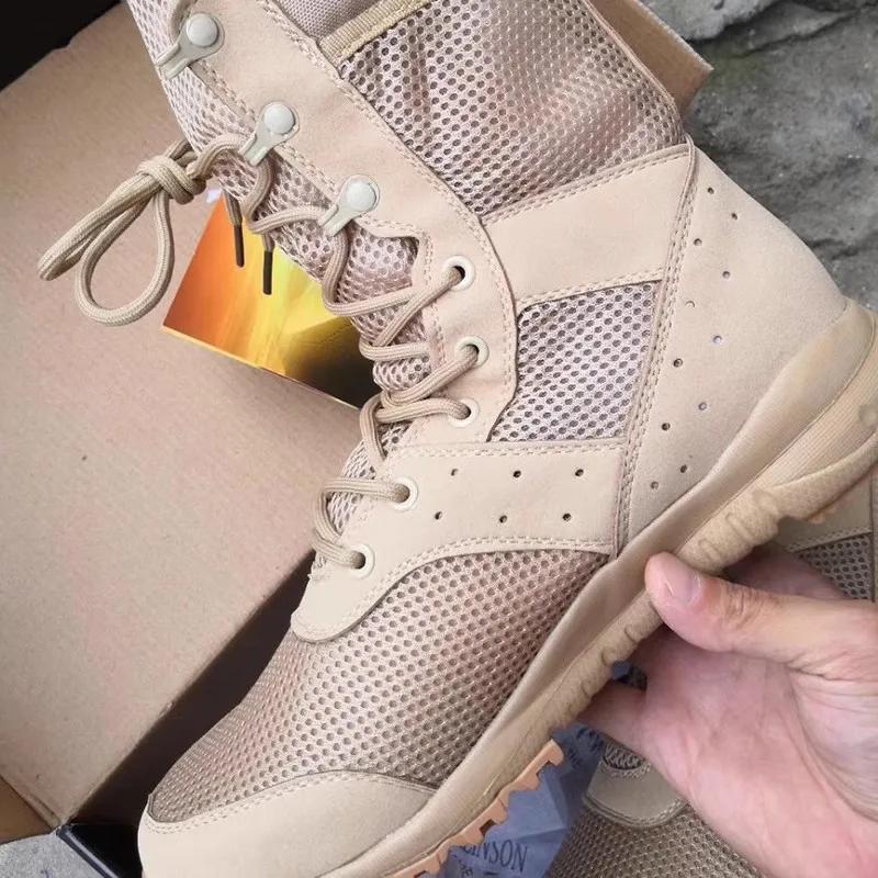 11 Stivali da Combattimento Estivi Scarpe da Lavoro Rete Leggera Traspirante Stivali Tattici Militari 34-49