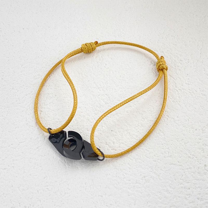 Adjustable Red Wax Rope Bracelet - Non-Fading Handcuff Style for Men and Women