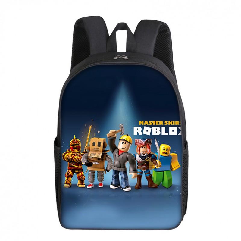 Roblox Kinderschoolrugzak Jongens Meisjes Lichtgewicht Oxford Stof Dubbele Riem Tas Met Luchtgevulde Riemen