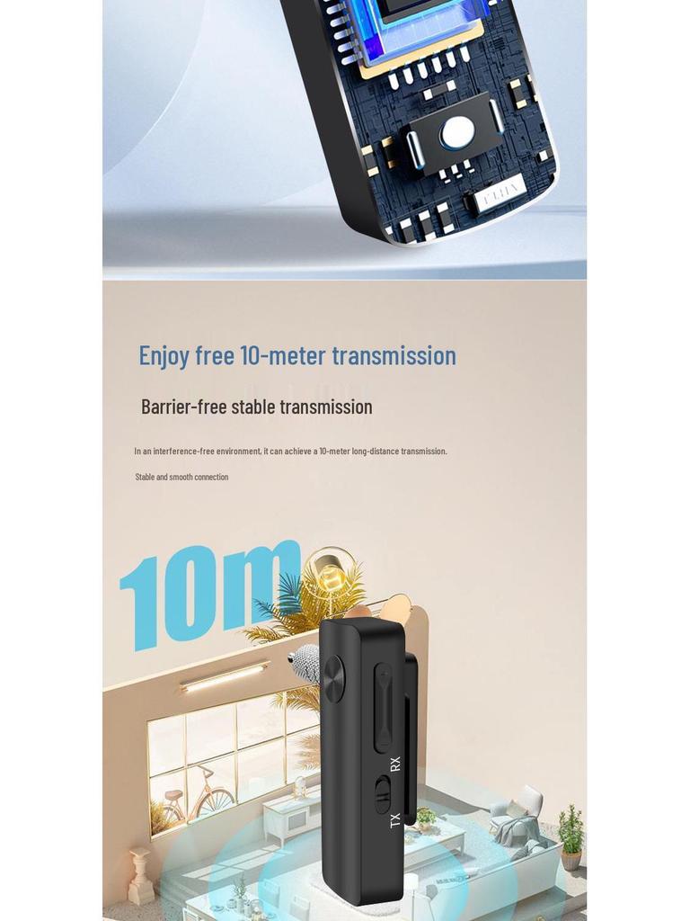 T66 AUX Bluetooth 5.0 Car Adapter: 2-in-1 Wireless Audio Receiver & Transmitter