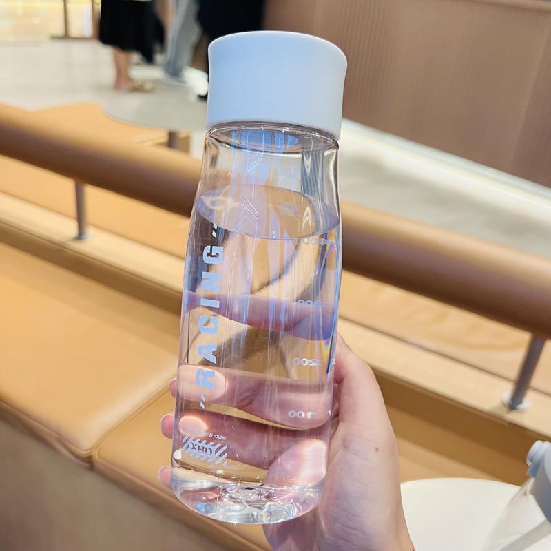 

Portable Rope Plastic Cup 550 650ml Plastic Clear Running Sports Water Bottle Cup Student Male Female Summer Handy Water Cup 550ml синій