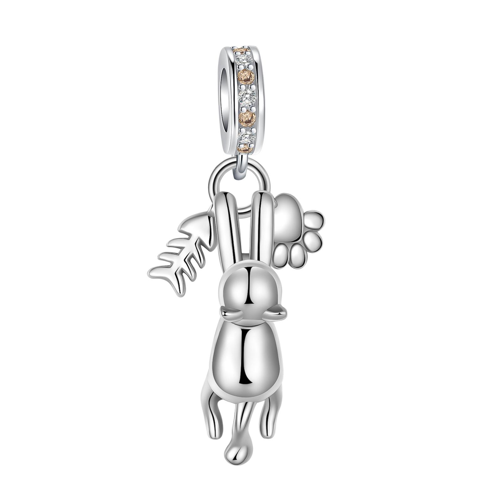 

Girl Metal Number Puppy Family Beads Pendant Fit Original Charms Bracelets Ideal for Gift Fine Accessory Making Elegant Fashion Beautiful Lovely