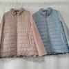 Export Korea Order Tail Goods Stand Collar Down Cotton Jacket Women's Patchwork Knitting Imitation Mink Sleeve Short Wooden Ear Heattech