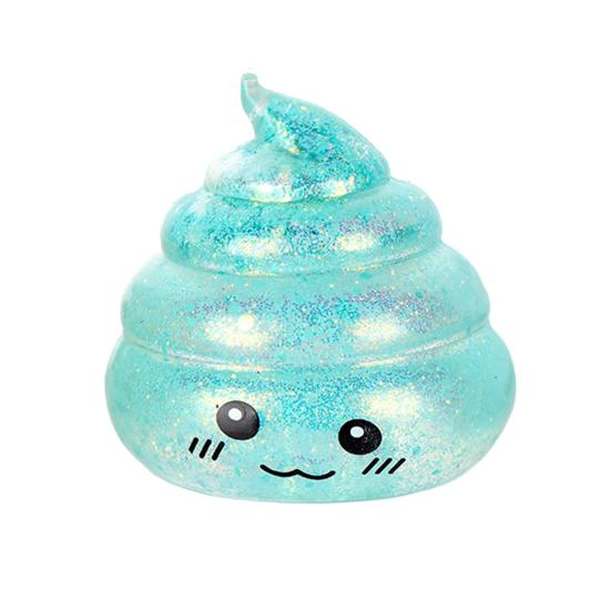 Cartoon Poop Fidget Toy Stress Relief Glitter Prank Poo Squeeze Sensory Pinch Toy Kids Adults Soft Calming Stress Ball Toy