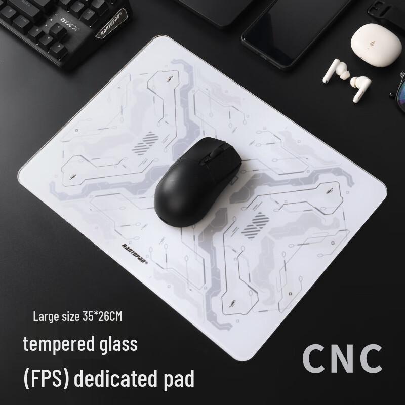 Игровой коврик для мыши Rantopad ICE из закаленного стекла