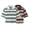 Spring New Collection Women's Clothing European and American Style Fashionable Versatile Celebrity Style Horizontal Striped Polo Short-Sleeve T-Shirt