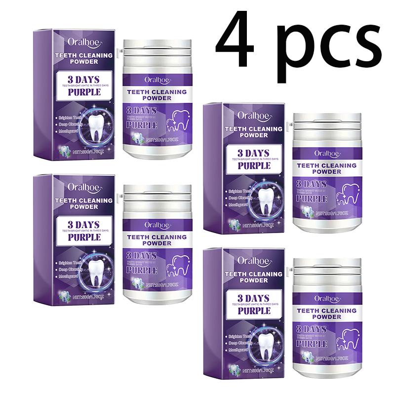 Oralhoe Purple Teeth Cleaning Powder Fresh Breath Tartar Calculus White Teeth Cleaning Scaling Powder Oral Care