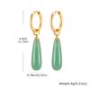 Fashion Crystal Drop Earrings for Women Natural Stone Waterdrop Long Pendant Earring Hypoallergenic Stainless Steel Boho Jewelry