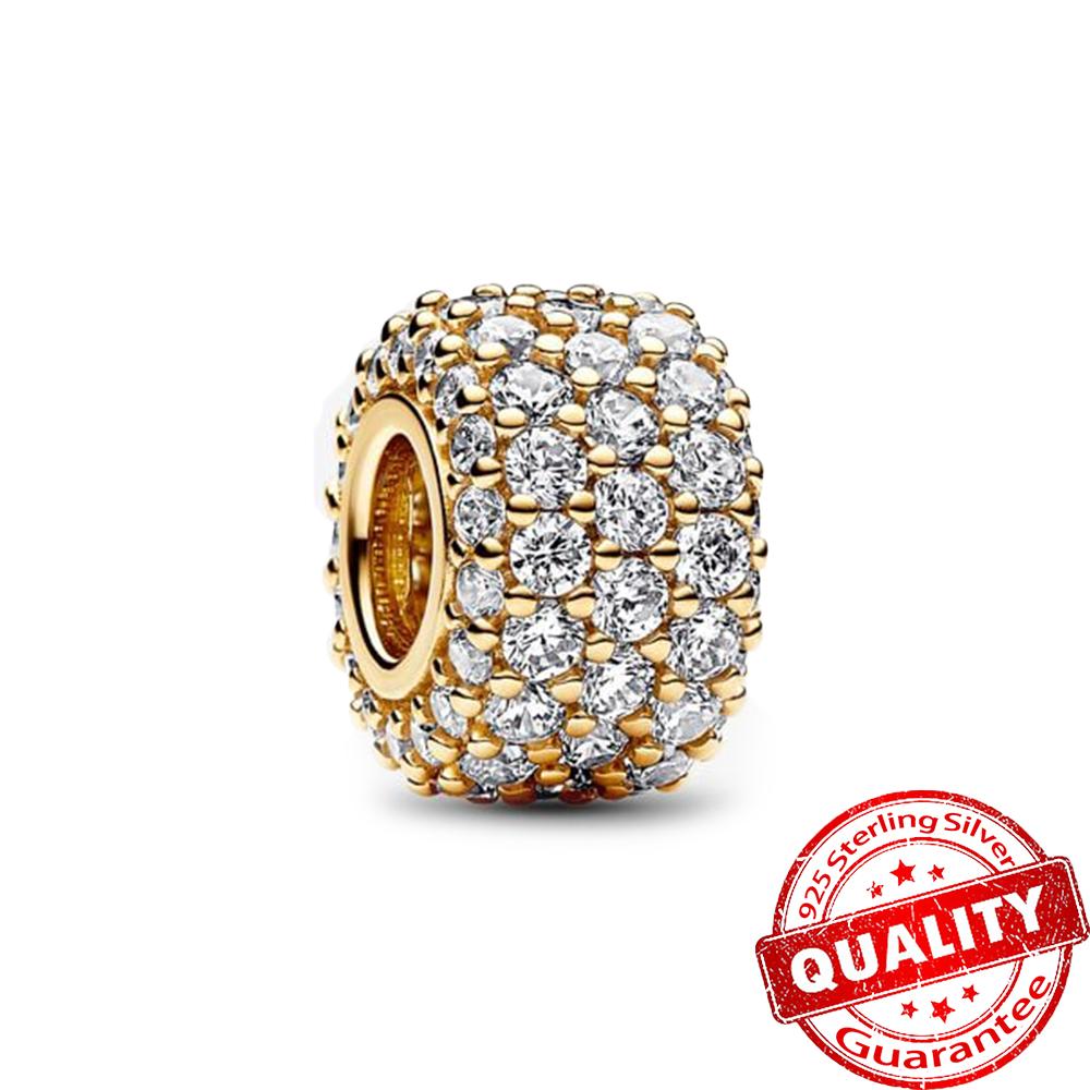 Autentyczny Miedziany Charms Błyszcząca Gwiazda Księżyc i Słońce Wisiorek Pasuje do Oryginalnych Bransoletek DIY Naszyjnik Damski Biżuteria Prezent