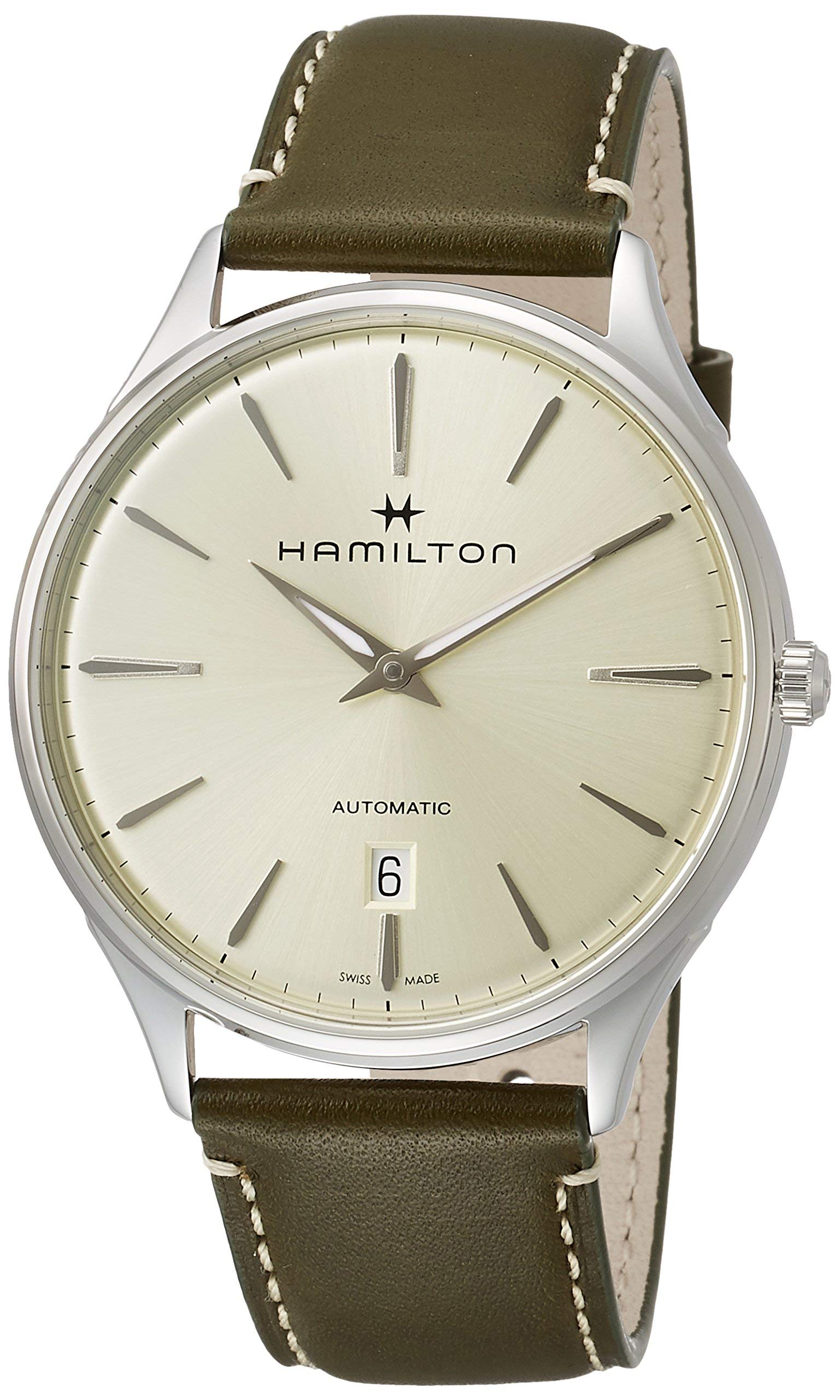 

Hamilton Jazzmaster Thinline Auto Watch, White Dial, Stainless Steel, Sapphire Crystal, Automatic, 5 ATM Water Resistance, 40mm, Swiss Made, Men s