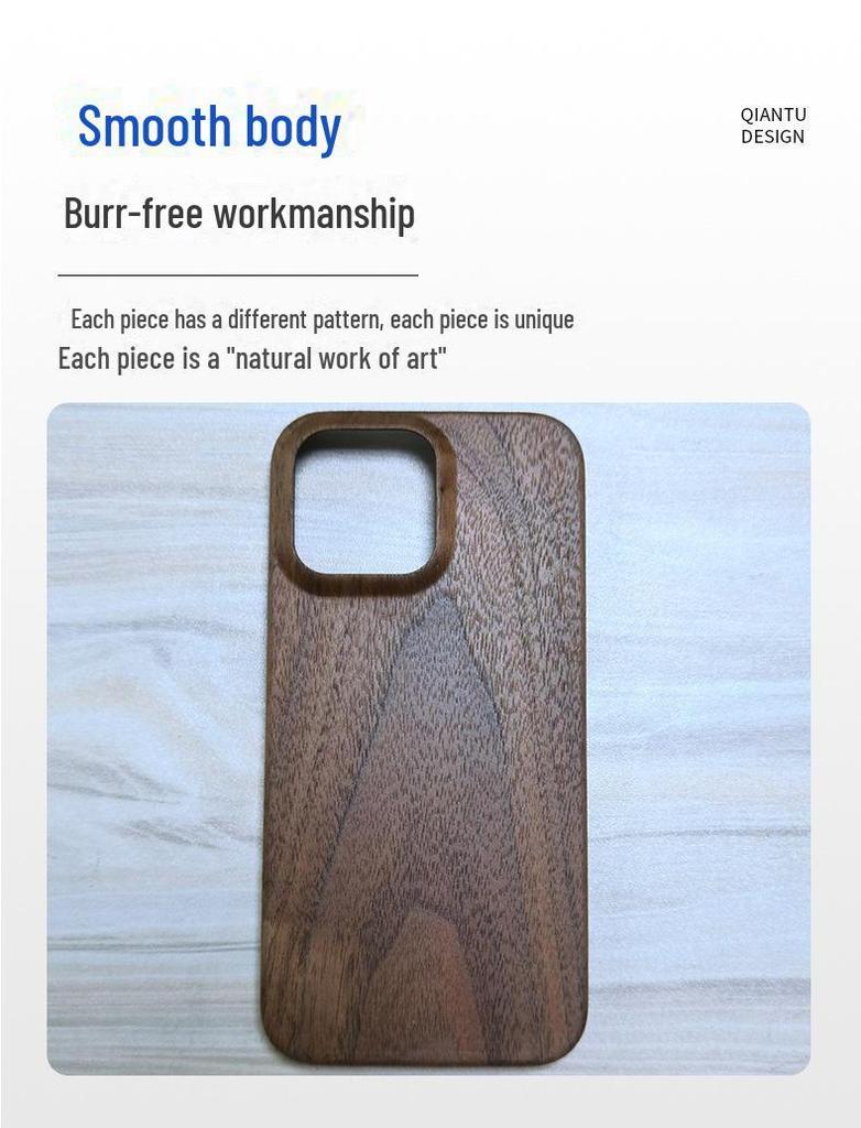 Hülle aus Holz für iPhone 14 Pro Max - Schutzhülle aus Massivholz, Hartschalen-Apple-Hülle