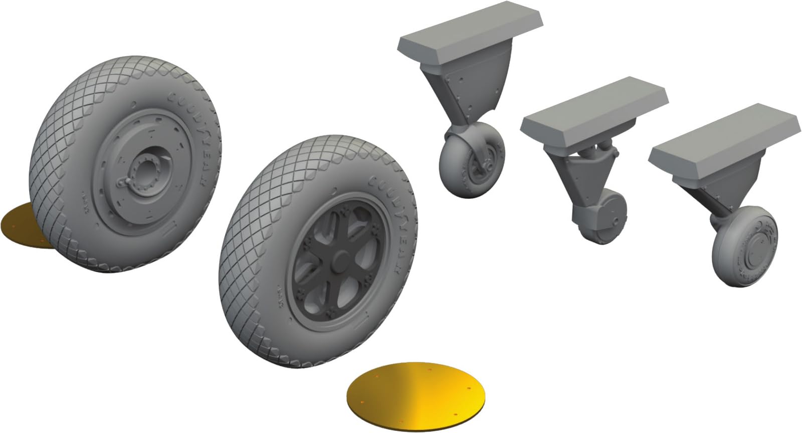 

Eduard 1/48 Brassin F4F-4 Wheels (Late Model) (for Academy Models) Plastic Model Kit Parts EDU6481090 (Airplane)