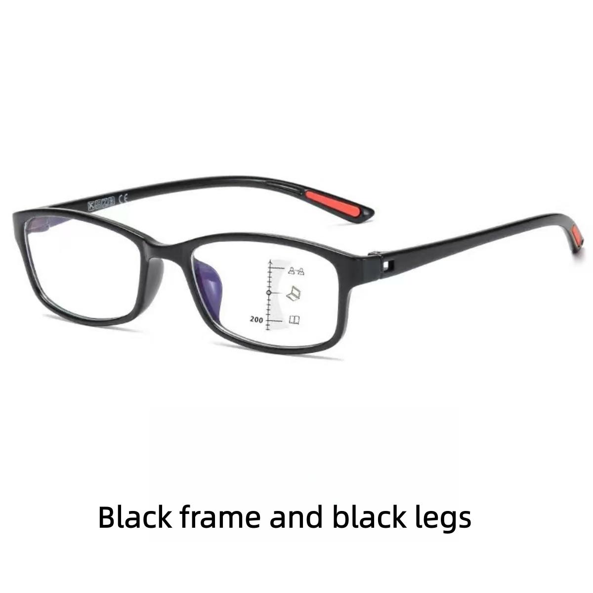 European and American fashionable men s and women s multi focus anti blue light reading glasses, anti eye fatigue reading glasse +400