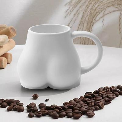 New Creativity Butt Decorative Coffee Mugs Ceramic Cup Heat Resistant Portable Wine Glass Travel Porcelain Mug 300ml Juice Cup