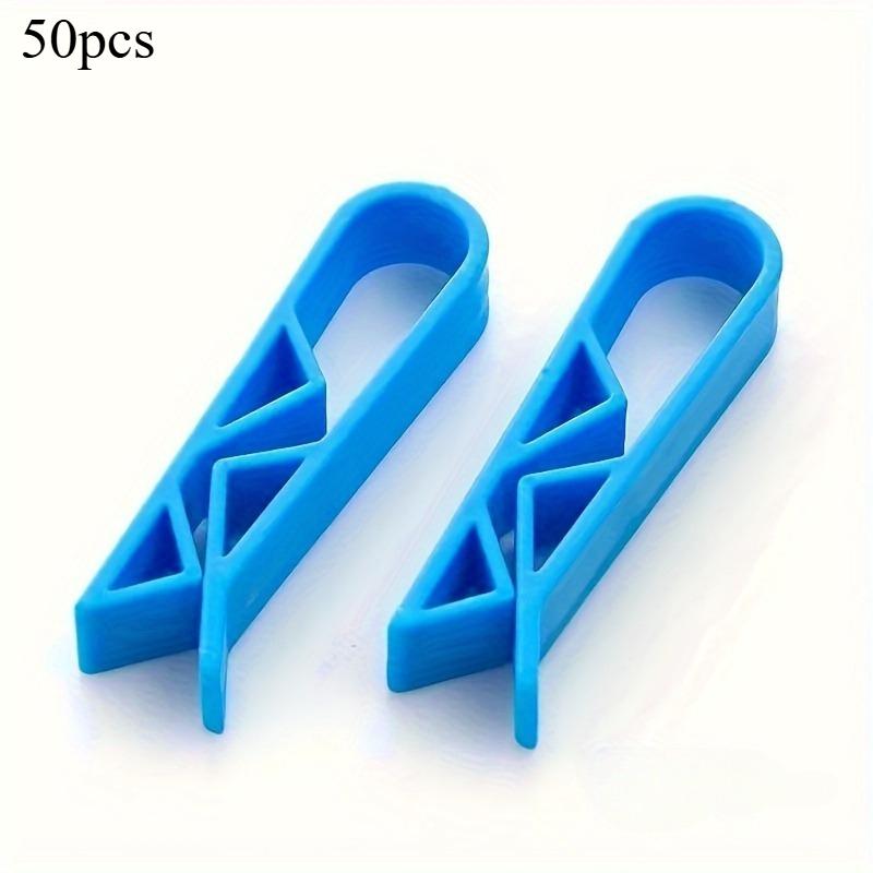 

50pcs Anti-Slip Trash Bag Clips Durable Plastic Snack Sealing Clip Bag Sealer Easy Install for Kitchen Living Room and Bathroom