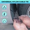 200Pcs Nylon Universal Cable Tie Buckle, Ziplock Pro Car Button Grip Ziptie Lock Clips, Strap Style Self-Locking Zip Tie For Automotive Bumper Fender