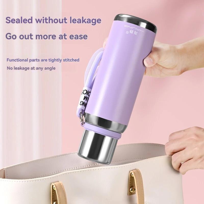 Tazza Termica da 800ML Tazza Sottovuoto Bottiglia per Caffè regali Acciaio Inossidabile A Prova di Perdite Portatile da Esterno Laccetto Tazza da Acqua progettata 316L