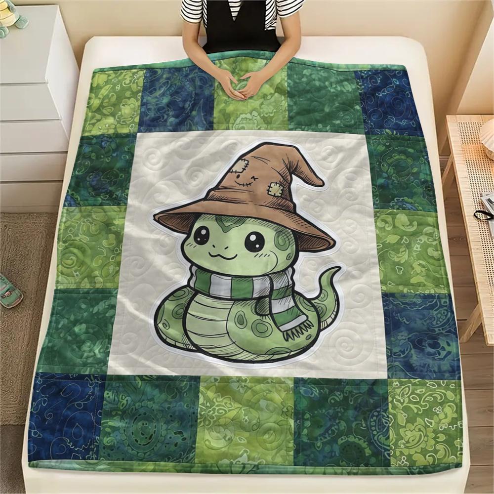 1 Manta de Franela con Estampado de Dibujos Animados, Alta Calidad, Cómoda para Todas las Estaciones, Decoración del Hogar, Calidez y Confort, Perfecta para Regalo de Navidad o Cumpleaños