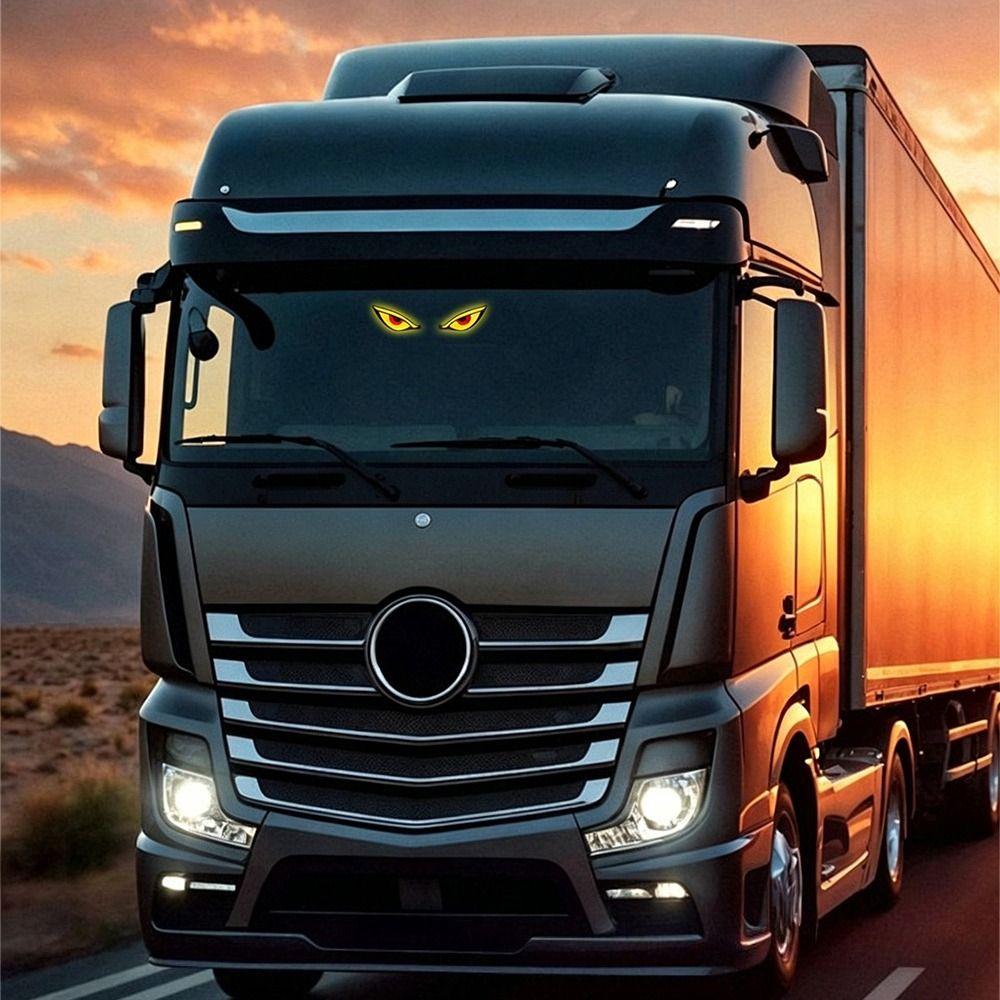 Wireless Solar LED Car Light Suction Cup Devil Eyes Car Light New Car Warning Light