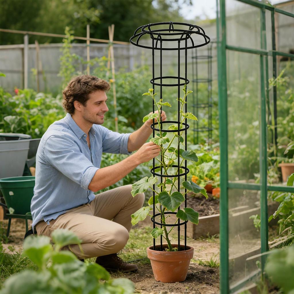 Ombrellone da Giardino a Forma di Ombrello Supporto Verticale per Piante Rampicanti per Rosa Clematide Rampicante Fiore Esterno Pisello Fagiolo Pomodoro Cortile