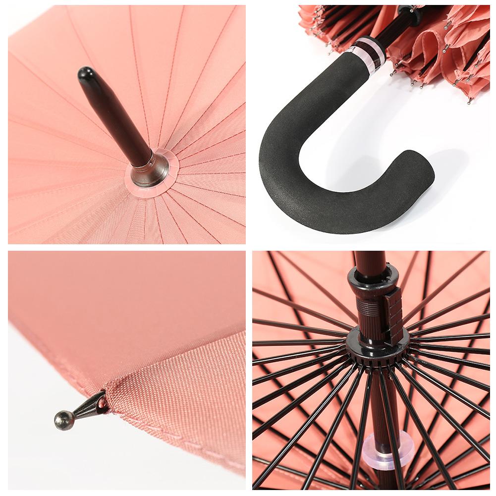 Long Handle Umbrellas Ultra Large Retro Style Umbrella J Stick 24 Ribs Dual-Use Umbrellas Strong Windproof Umbrellas
