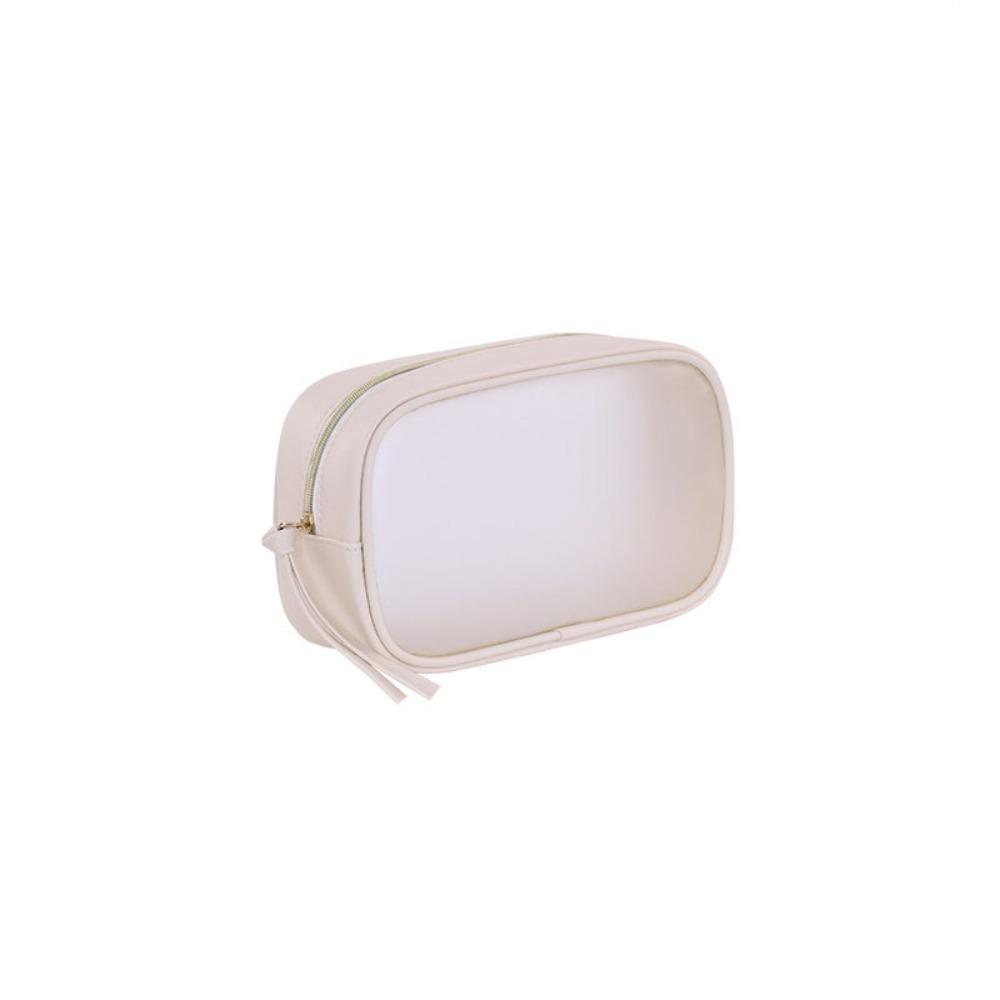 

Zipper Makeup Storage Bag Frosted Wash Pouch Simple Toiletry Organizer Ladies M