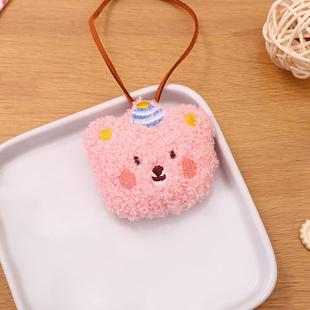 Funny Cartoon Bear Name Pendant Keychains Kawaii Decoration Kindergarten Children's Name Tag Keyrings Car Trinket Accessories