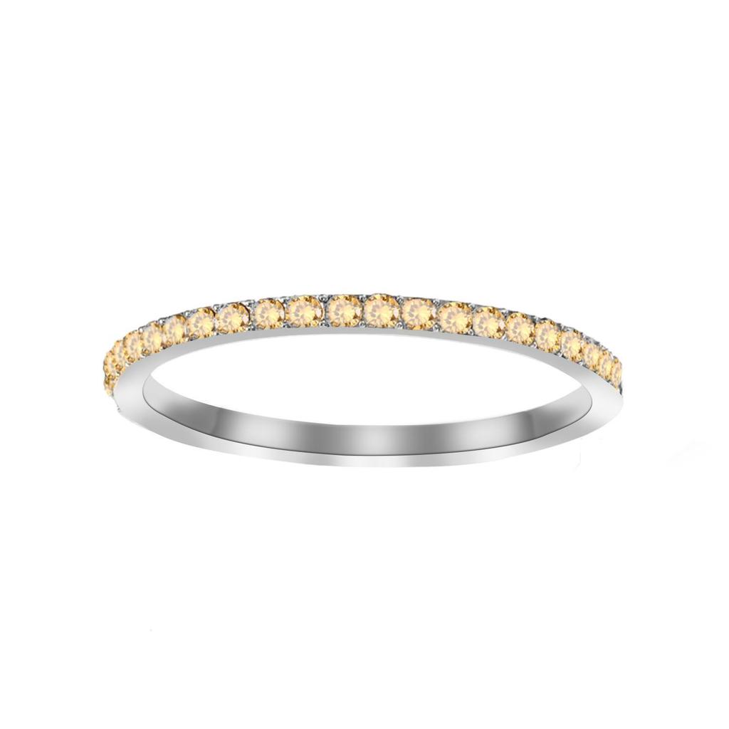 eManco European Zircon Ring: Titanium Steel Women's December Birthstone Rhinestone Finger Ring