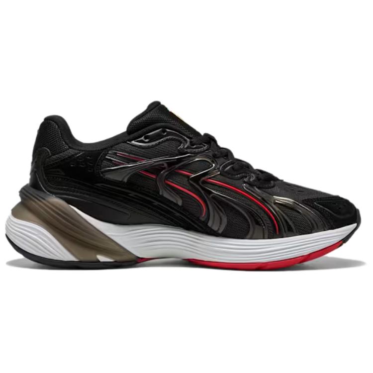New SCUDERIA FERRARI x PUMA Inverse Collection Anti Slip Wear Resistant Low Top Training Shoes Unisex Black 308851-01
