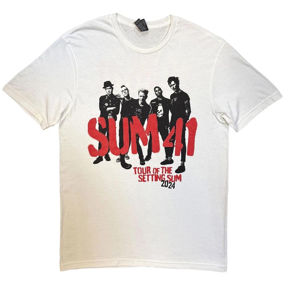Sum 41 Unisex TShirt Tour 24 Pt2 Spray Paint White Back Print ExTour XL