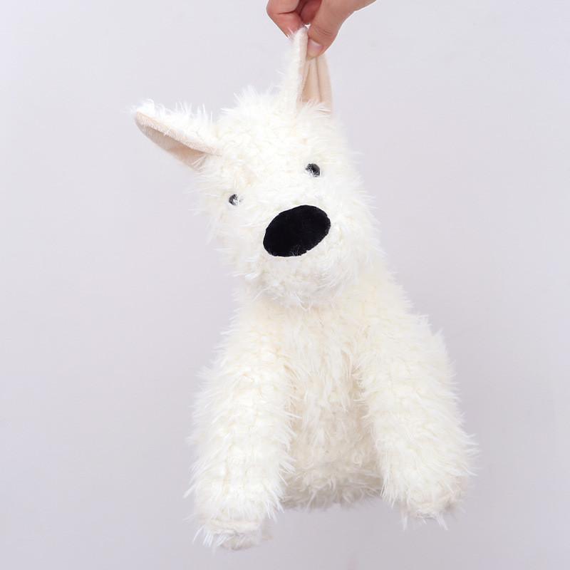 Cute Cartoon White West Highland Dog Plush Toy Doll For Dog Lovers