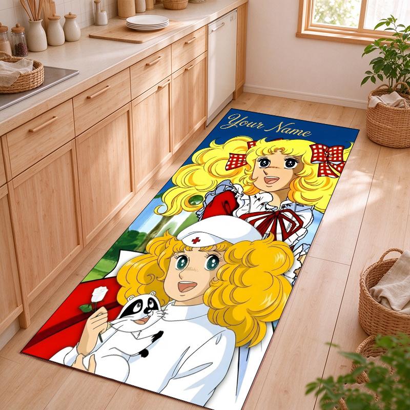 candy candy Customizable name kitchen floor mat easy to clean and wipe down Suitable for kitchens living rooms and entryways—a perfect home decor piec