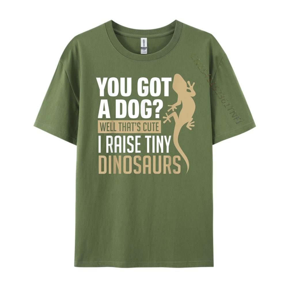 Funny Bearded Dragon Lizard Funny I Raise Tiny Dinosaurs Mens Clothing 2025 Comfortable Graphic T Shirts Printed On