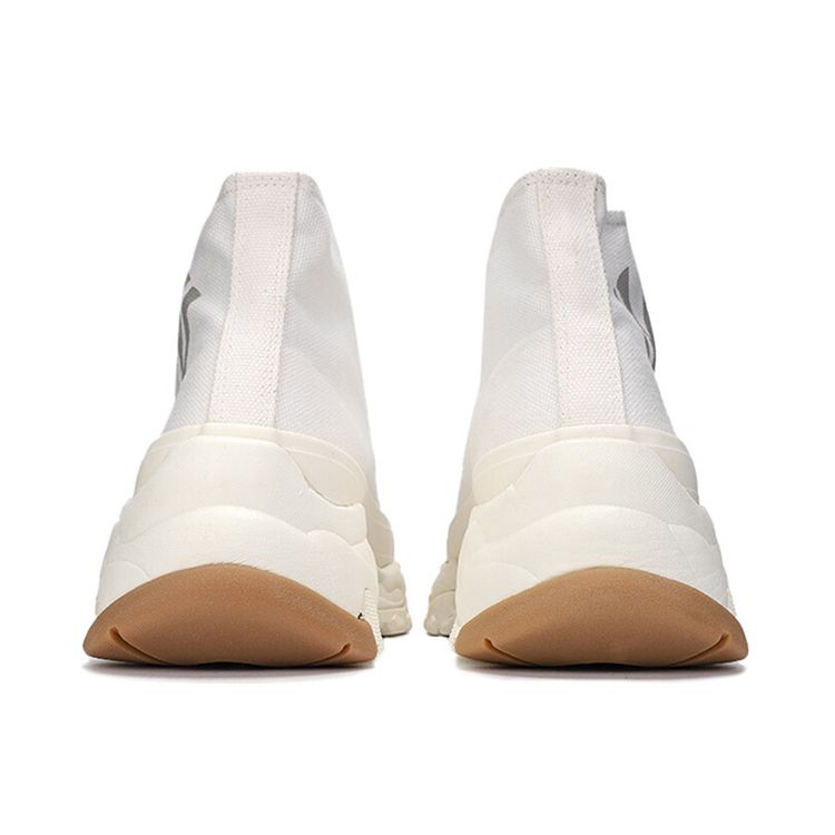 MLB Chunky High Top Lace Up Slip Resistant Durable Canvas Shoes Unisex Sneakers White 32SHU1111-50I